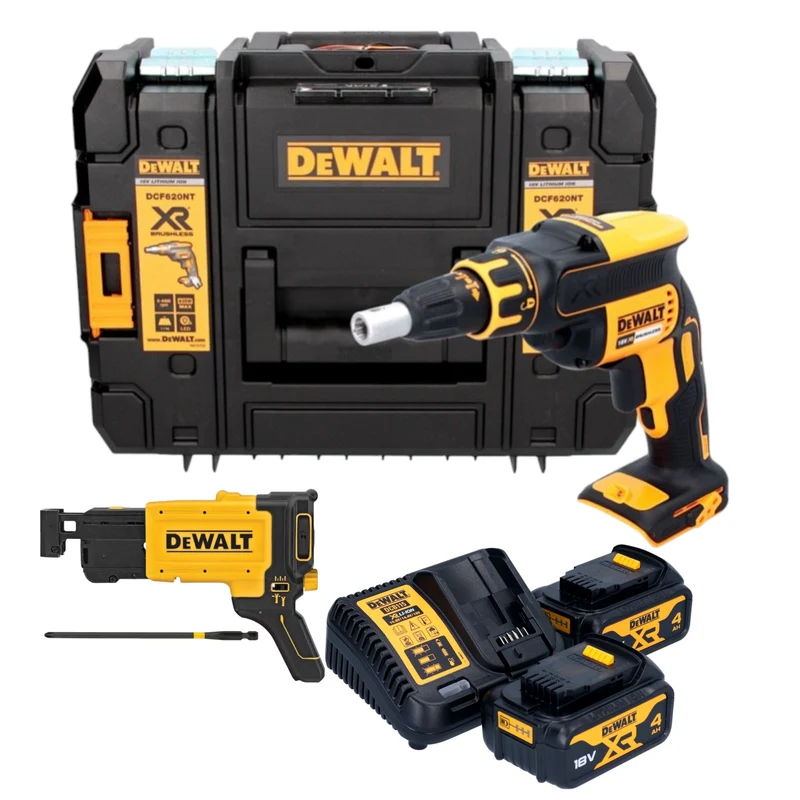 DeWalt DCF 620 M2T Akku Trockenbauschrauber 18 V 30 Nm Brushless + 2x Akku 4,0 Ah + Ladegerät + TSTAK