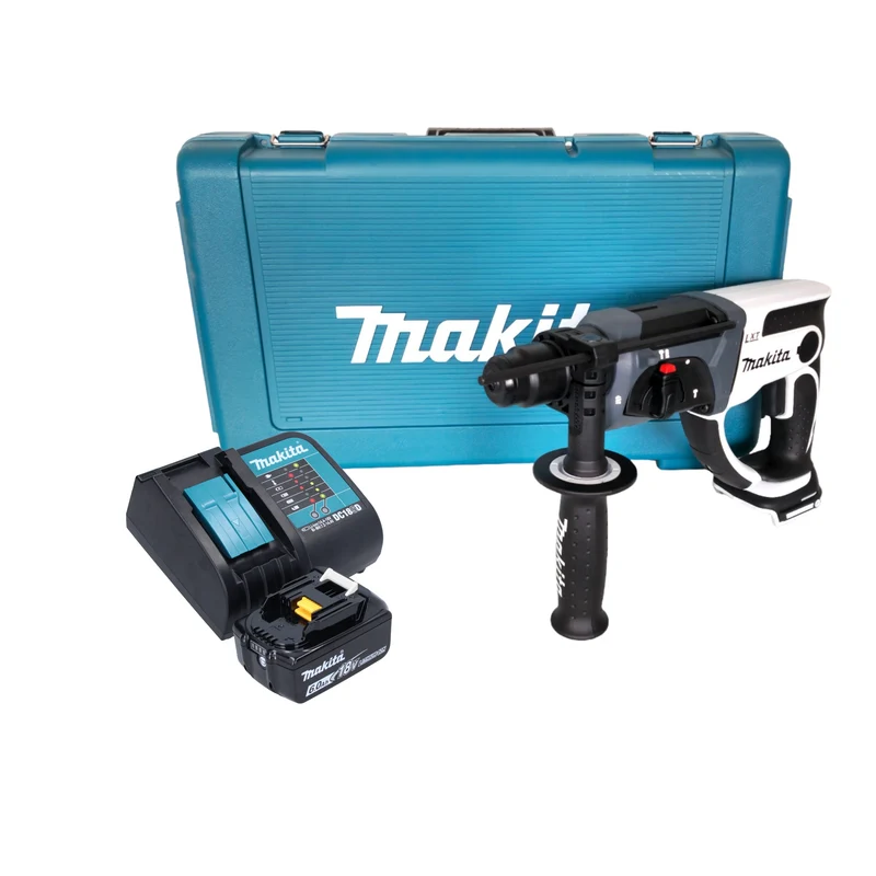 Makita DHR 202 SG1W Akku Bohrhammer 18 V 20 mm 2,0 J weiß + 1x Akku 6,0 Ah + Ladegerät + Koffer