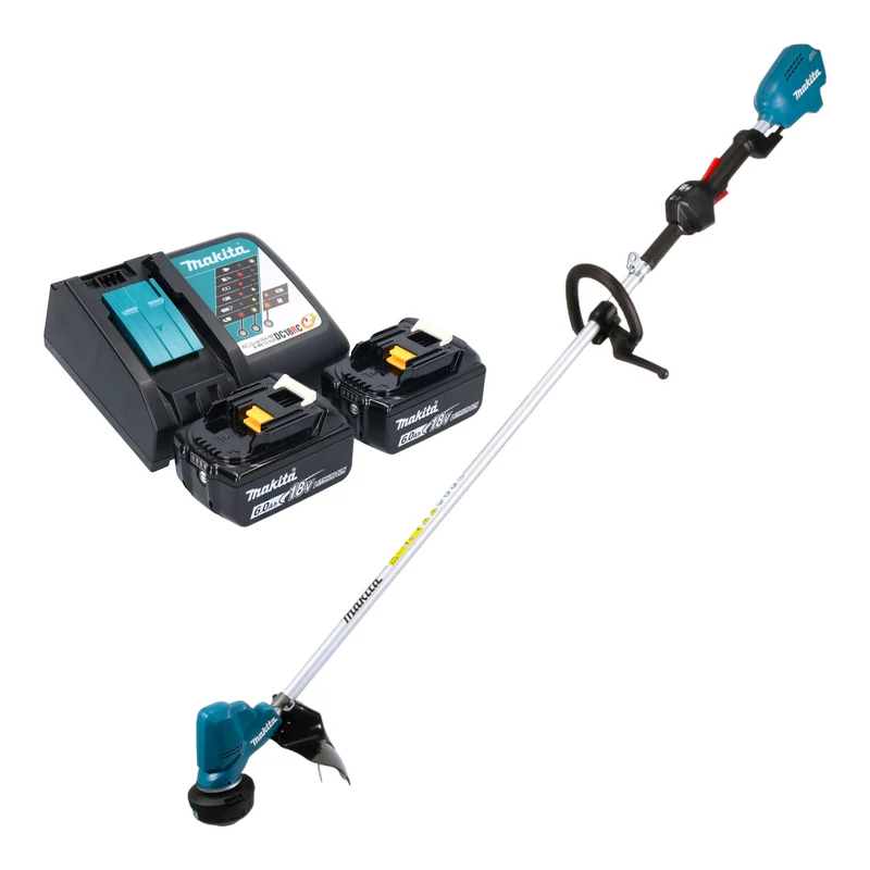 Makita DUR 190 LRG2X3 Akku Rasentrimmer 18 V 300 mm Brushless + 2x Akku 6,0 Ah + Ladegerät