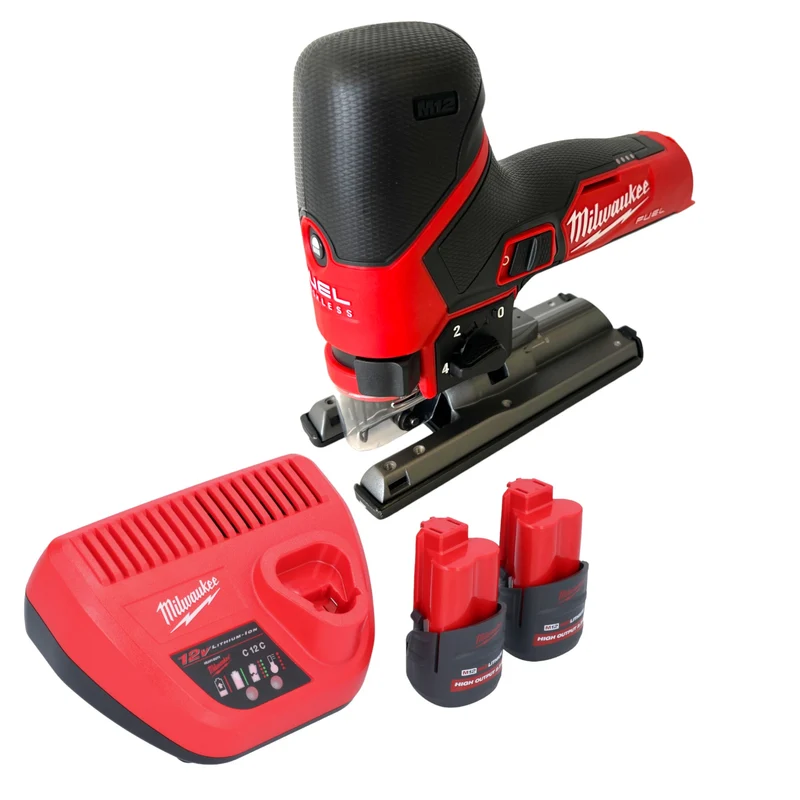 Milwaukee M12 FJS-252 Akku Stichsäge 12 V 22 mm Brushless + 2x Akku 2,5 Ah + Ladegerät