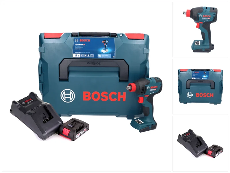 Bosch GDX 18V-210 C Professional Akku Drehschlagschrauber 18 V 210 Nm Brushless + 1x Akku 2,0 Ah + Ladegerät + L-Boxx