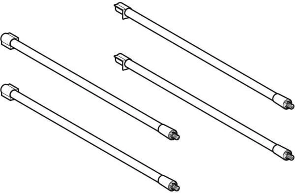 Geberit Relings-Set für Schubladen 350 mm – 4 Stück für Acanto Auszüge