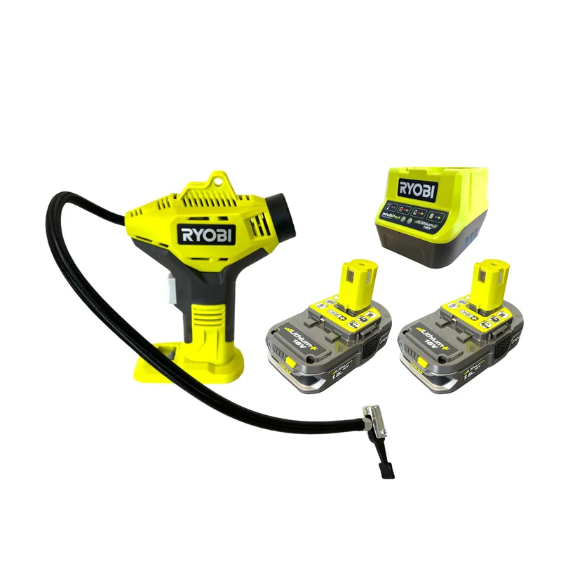 RYOBI R18PI-215 Akku Handkompressor 18 V 10,3 bar + 2x Akku 1,5 Ah + Ladegerät