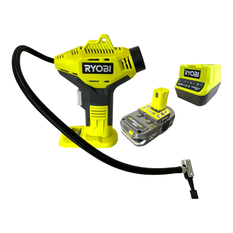 RYOBI R18PI-115 Akku Handkompressor 18 V 10,3 bar + 1x Akku 1,5 Ah + Ladegerät