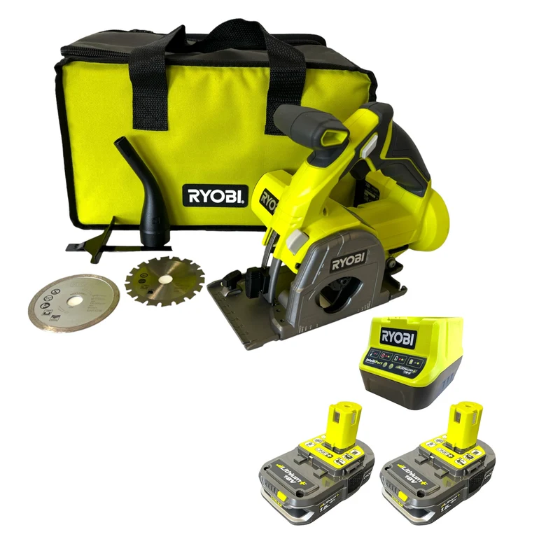 RYOBI R18MMS-215 Akku Multimaterialsäge 18 V 85 mm + 2x Akku 1,5 Ah + Ladegerät + Softtasche