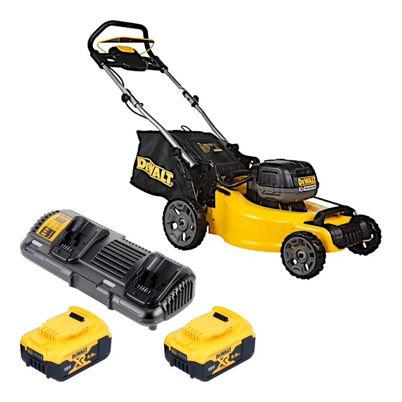 DeWalt DCMW 564 P2 Akku Rasenmäher 36 V ( 2x 18 V ) 48 cm Brushless + 2x Akku 5,0 Ah + Ladegerät