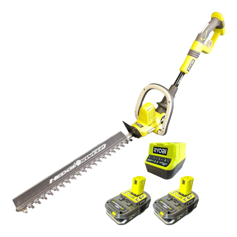 RYOBI OHT1850X-215 18 V ONE+ Akku Heckenschere Long Reach 50 cm + 2x Akku 1,5 Ah + Ladegerät
