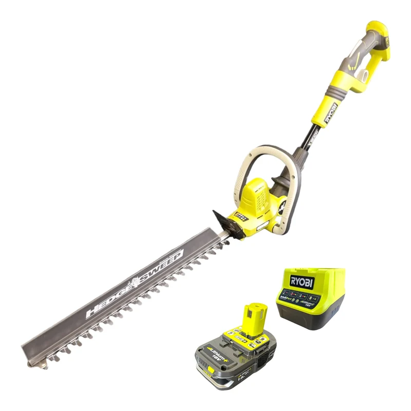 RYOBI OHT1850X-115 18 V ONE+ Akku Heckenschere Long Reach 50 cm + 1x Akku 1,5 Ah + Ladegerät