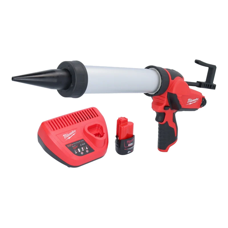 Milwaukee M12 PCG/400A-301 Akku Kartuschenpistole 12 V 400 ml + 1x Akku 3,0 Ah + Ladegerät