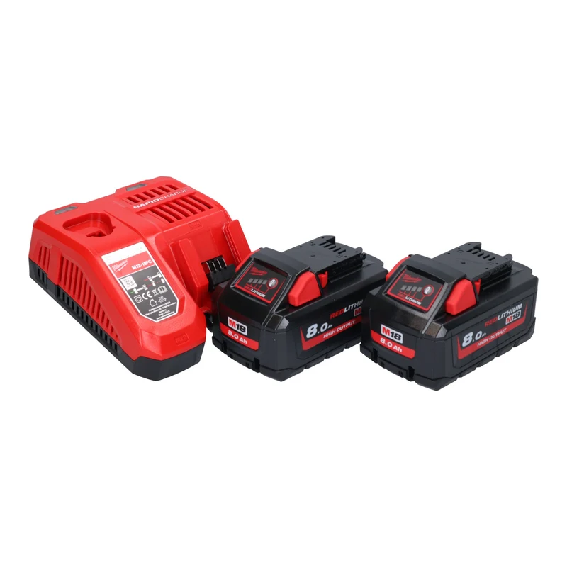 Milwaukee M18 FTHCHS30-802 Akku-Einhand-Kettensäge 18 V 30 cm ( 4933479587 ) + 2x Akku 8,0 Ah + Ladegerät