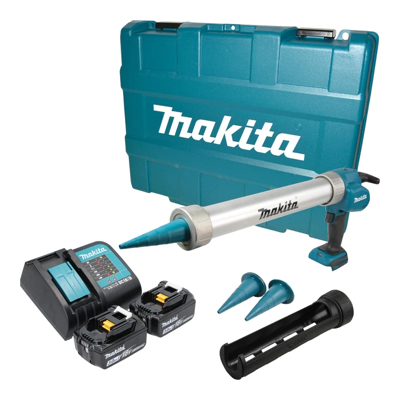 Makita DCG 180 SFXK Akku Kartuschenpistole 18 V 300 / 600 ml + 2x Akku 3,0 Ah + Ladegerät + Koffer
