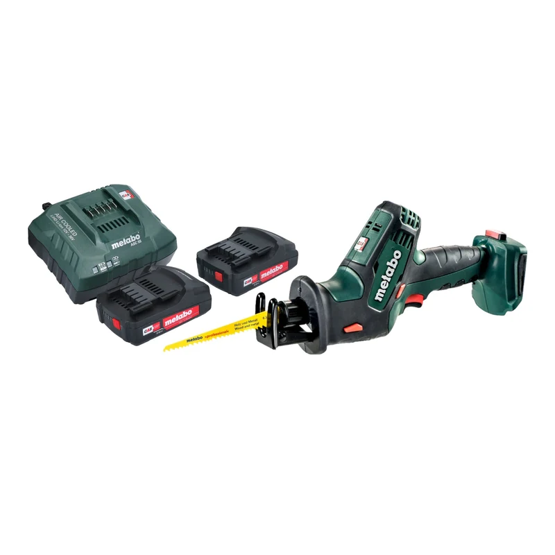 Metabo SSE 18 LTX Compact Akku Reciprosäge Säbelsäge 18 V 13 mm + 2x Akku 2,0 Ah + Ladegerät