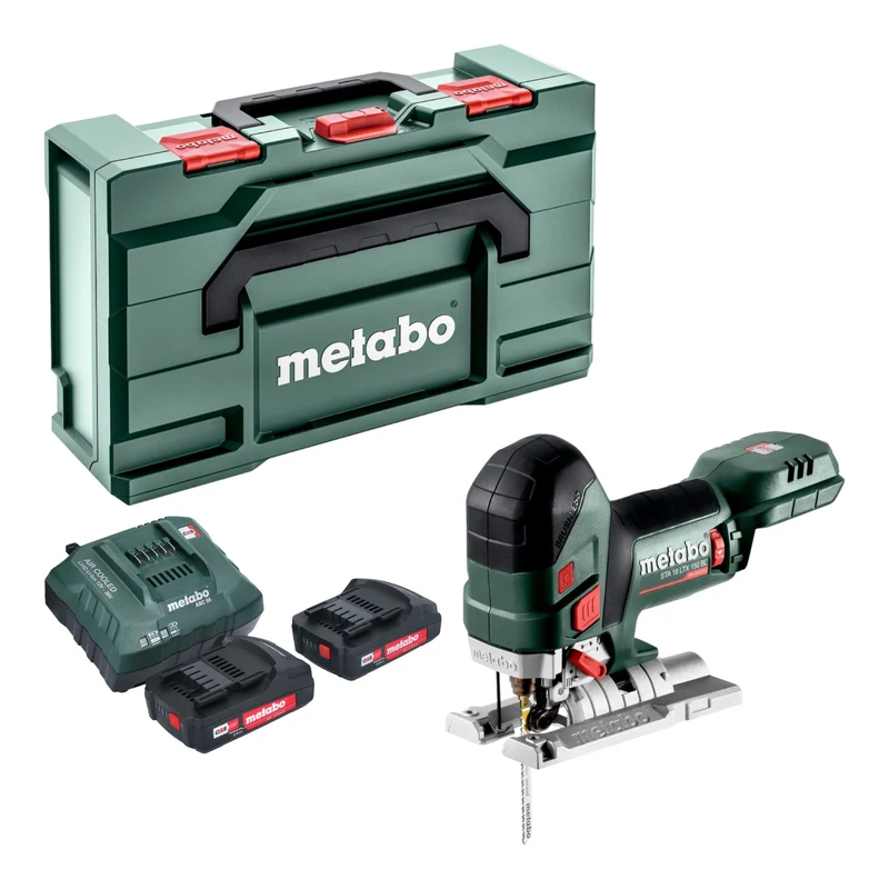 Metabo STA 18 LTX 150 BL Akku Stichsäge 18 V 150 mm Brushless + 2x Akku 2,0 Ah + Ladegerät + Metabox