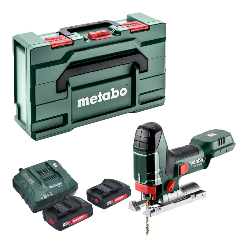 Metabo ST 18 L 90 Akku Stichsäge 18 V 90 mm + 2x Akku 2,0 Ah + Ladegerät + Metabox