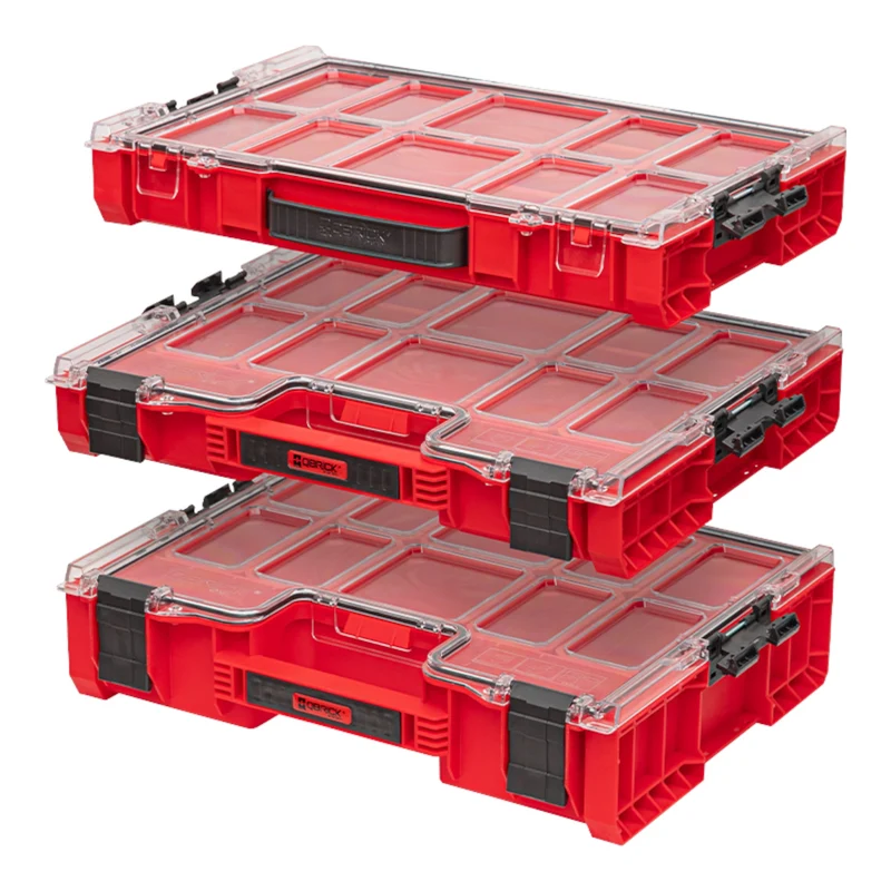 Qbrick System PRO Organizer 200 RED ULTRA HD stapelbar 450 x 358 x 79 mm 6 l IP54 mit 8 Inlays