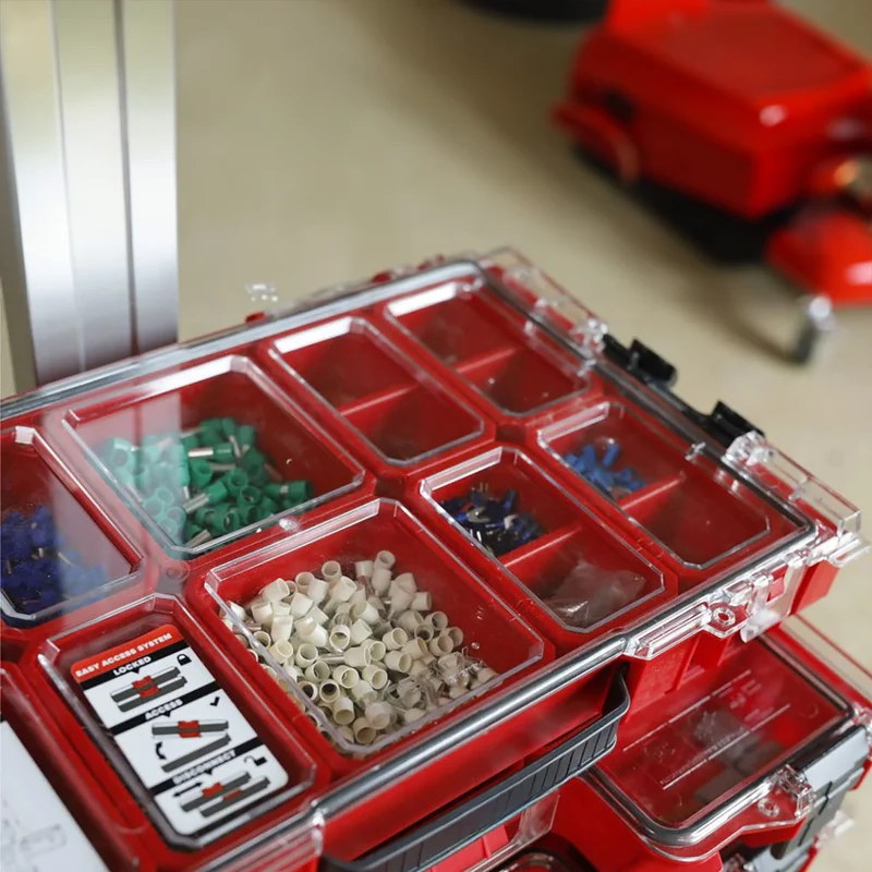 Qbrick System PRO Organizer 200 RED ULTRA HD stapelbar 450 x 358 x 79 mm 6 l IP54 mit 8 Inlays