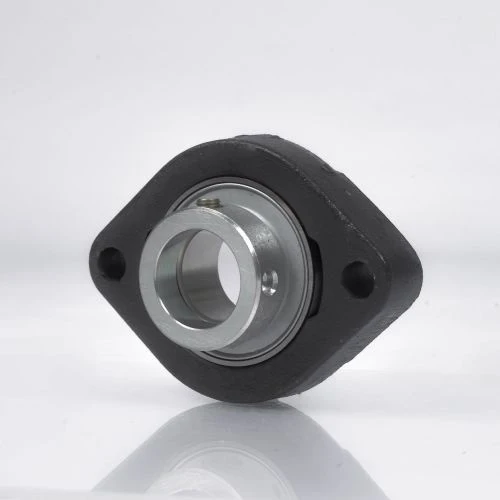 Flanschlager-Gehäuseeinheit UCFL217 85 mm oval von ZEN – Grauguss, zweifache Dichtung