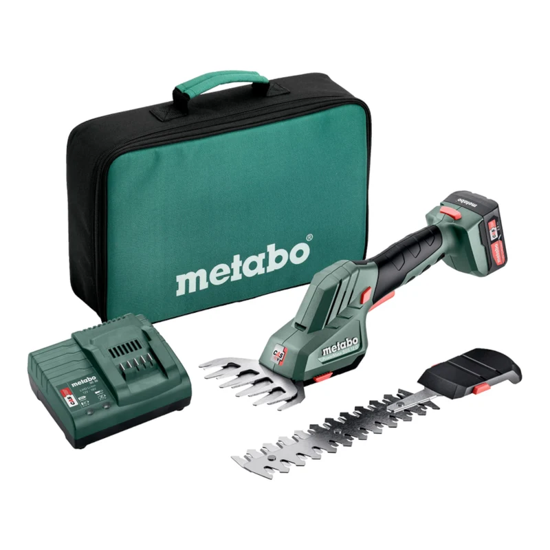 Metabo PowerMaxx SGS 12 Q Akku Gras und Strauchschere 12 V ( 601608500 ) + 1x Akku 2,0 Ah + Ladegerät + Tasche