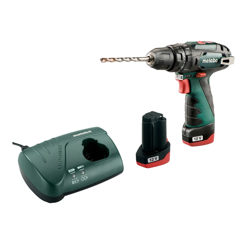Metabo PowerMaxx SB Basic Akku Schlagbohrschrauber 12 V 34 Nm ( 600385500 ) + 2x Akku 2,0 Ah + Ladegerät + Koffer