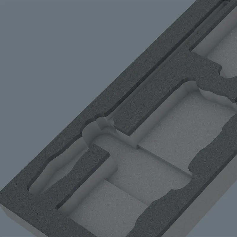 WERA Schaumstoffeinlage leer – Ersatz für WERA 9750, 2-farbig, 172 x 30 x 392 mm