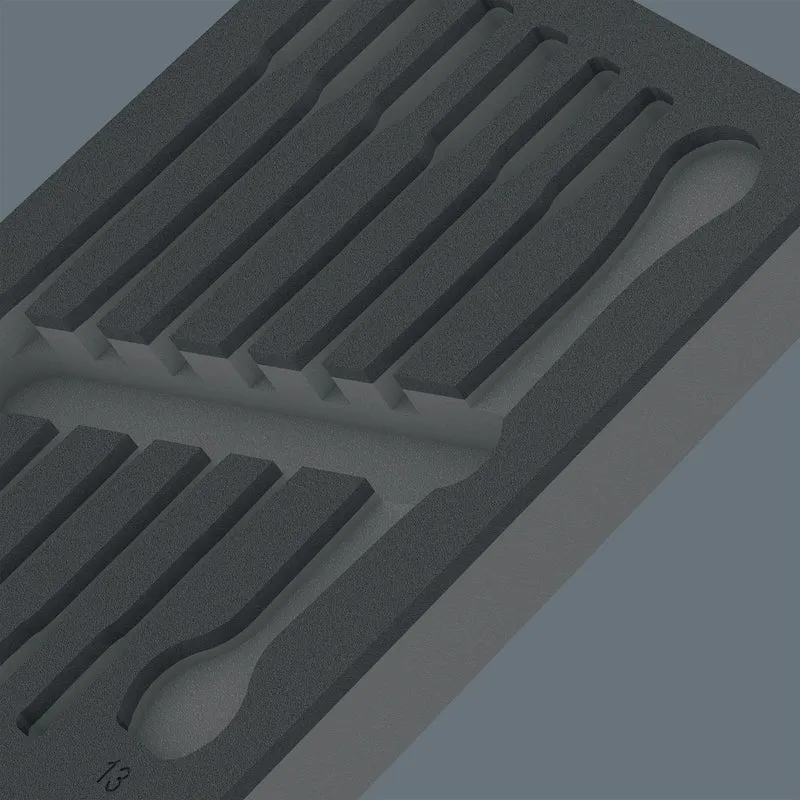 WERA Schaumstoffeinlage leer – Ersatz für 9730, 2-farbig, 172 x 30 x 392 mm