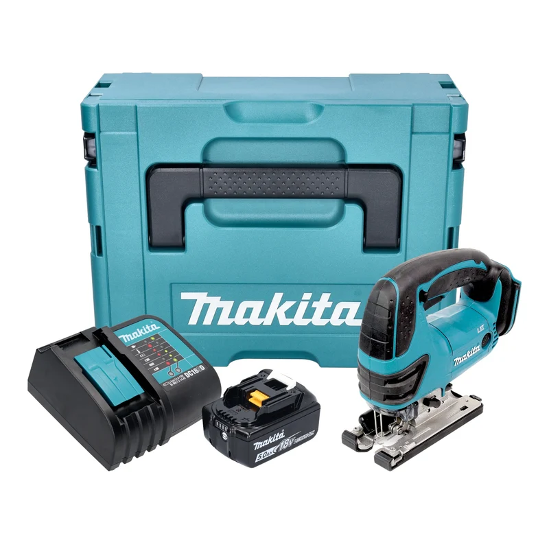 Makita DJV 180 ST1XJ Akku Stichsäge 18 V 135 mm + 1x Akku 5,0 Ah + Ladegerät + Makpac