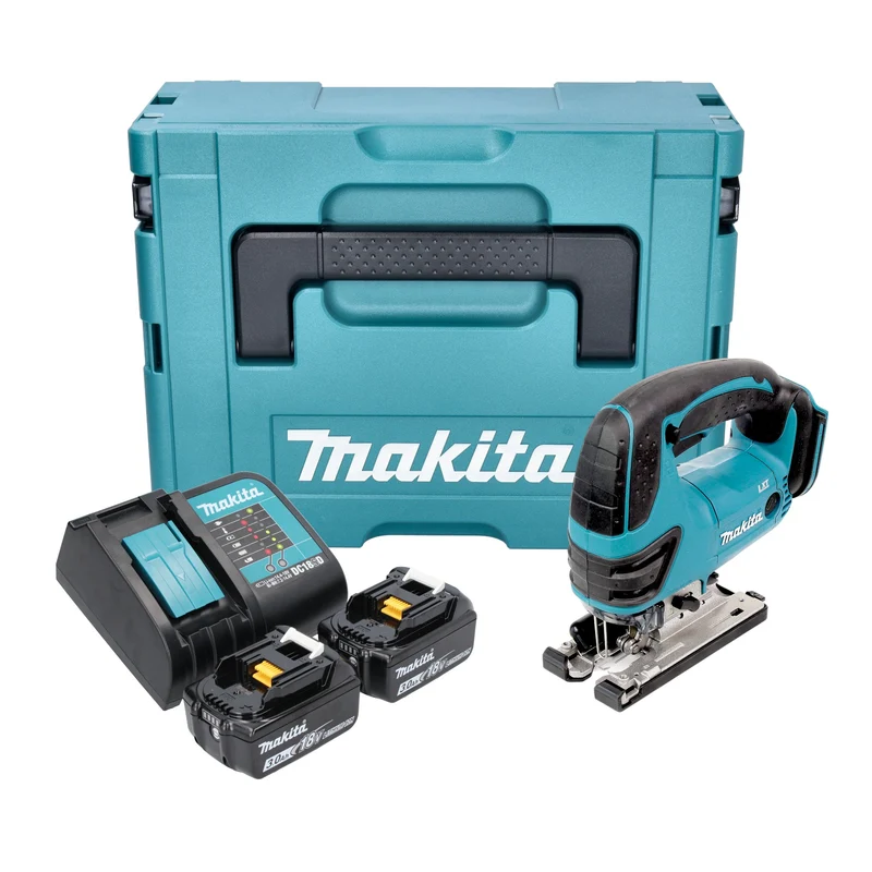 Makita DJV 180 SFXJ Akku Stichsäge 18 V 135 mm + 2x Akku 3,0 Ah + Ladegerät + Makpac