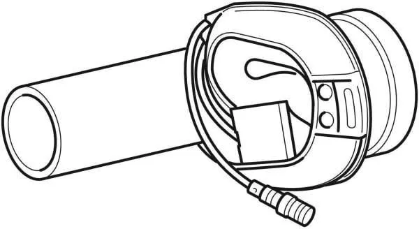 GEBERIT Absaugeformstück für Urinalsteuerung Typ 1000, DN 50, 50 mm, horizontal