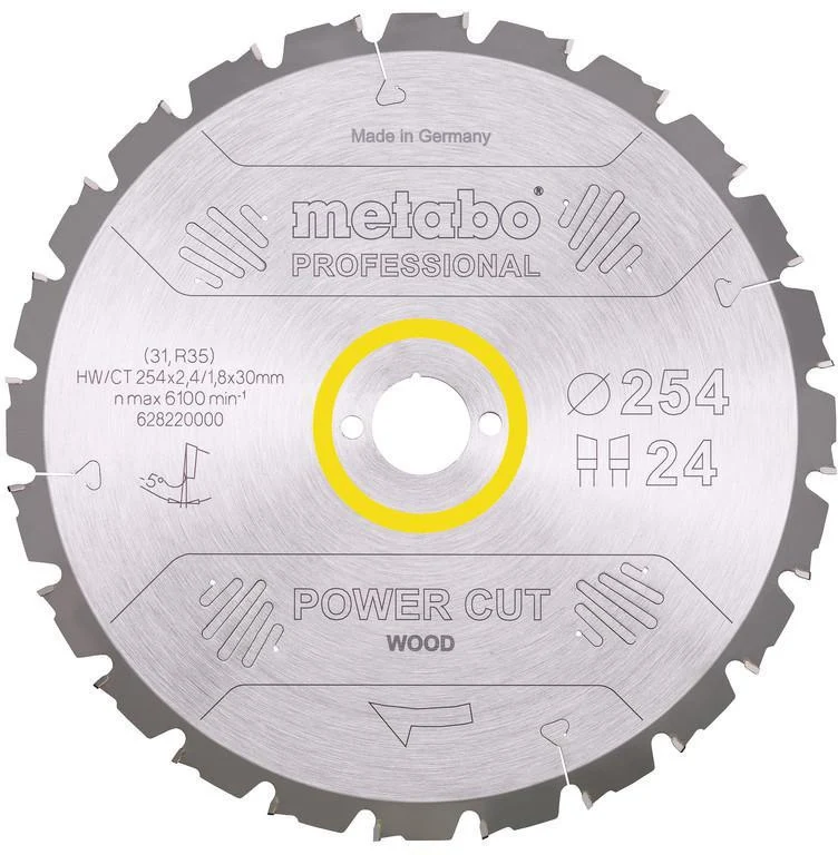 METABO Kreissägeblatt power cut wood professional 254 mm 24 Zähne für Holz