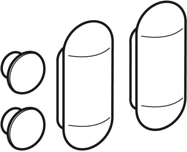 Geberit Set Puffer für WC-Deckel – 4 Stück, zum Stecken, Kindgerecht