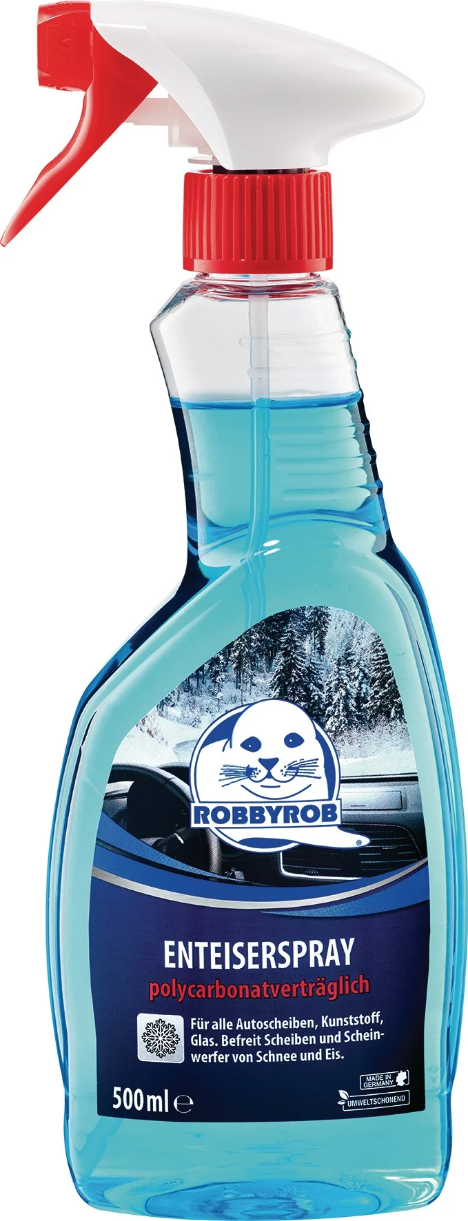 ROBBYROB Scheibenenteiser 500 ml Sprühflasche – bis -30 °C, 12er-Pack