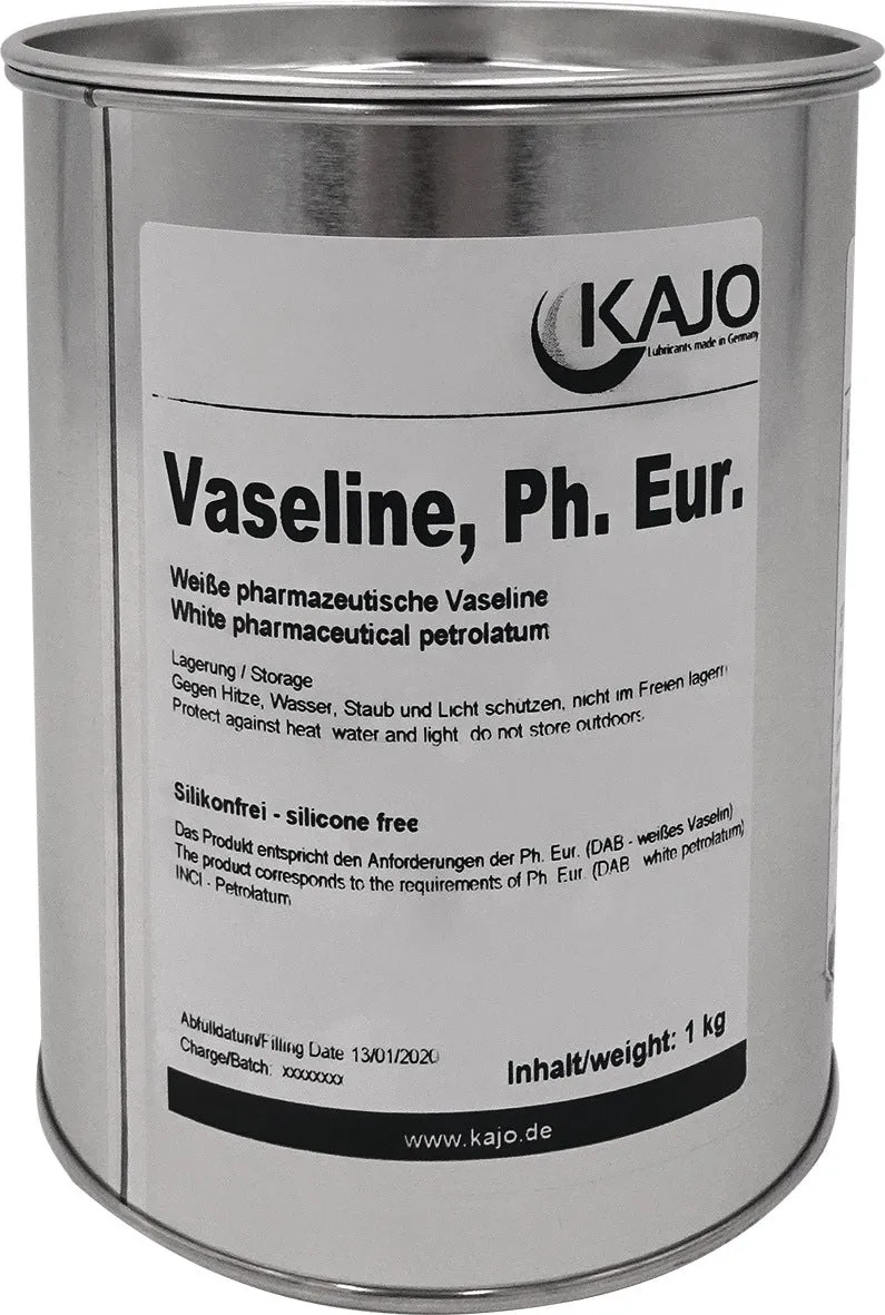 KAJO Vaseline 1 kg weiß DAB10 Dose – Pharmazeutische Mehrzweckvaseline, 10er-Pack