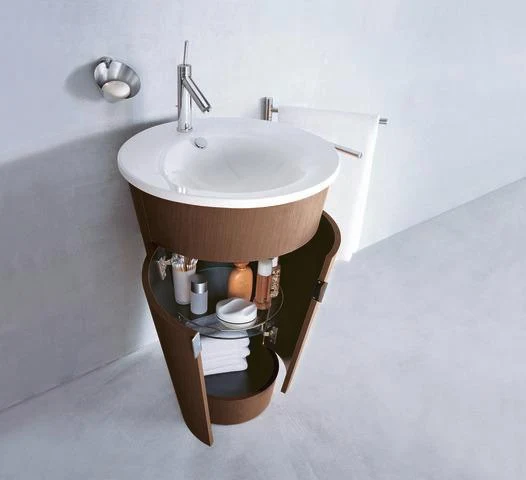 DURAVIT Möbelwaschtisch Starck 1 580 mm mit Überlauf, 1 Hahnloch, weiß
