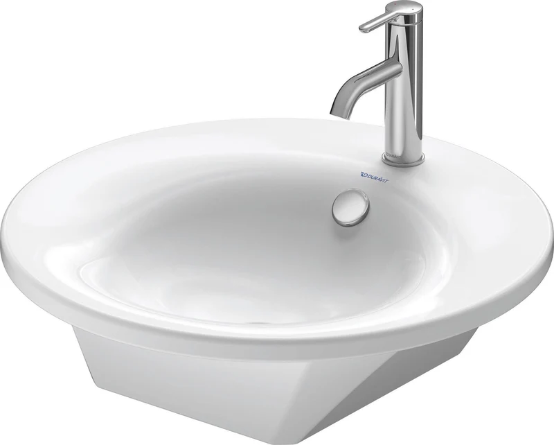 DURAVIT Möbelwaschtisch Starck 1 580 mm mit Überlauf, 1 Hahnloch, weiß
