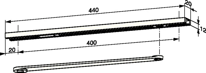 DORMAKABA Gleitschiene G 96 N 20 für ITS 96 ( 3325032036 )