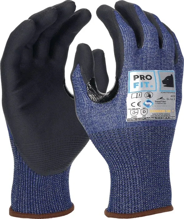 PRO FIT Schnittschutzhandschuhe Schnittstop Pro Größe 9 blau/schwarz 12 Paar ( 4000391285 )