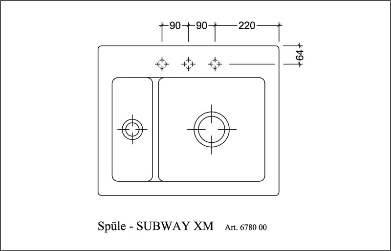 Villeroy & Boch Einbauspüle Subway 60 XM