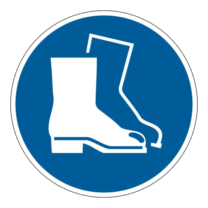 DURABLE Gebotszeichen ASR A1.3/DIN EN ISO 7010 Fußschutz benutzen 5 Stück ( 4000355256 )