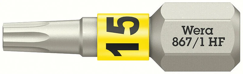 WERA Bit 867 TORX® HF 1/4 ″ TX 15 Länge 25 mm 10 Stück ( 8002899411 )