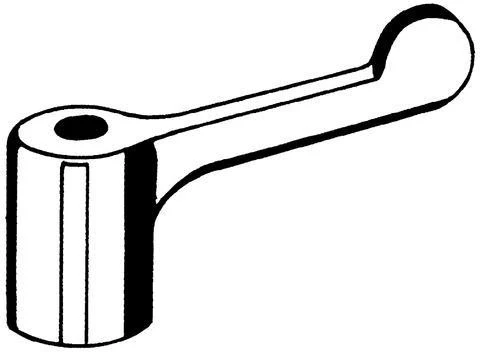 GROHE Hebel 45316 Hospita 1/2'' blau/rot chrom – Armaturengriff mit Temperaturanzeige