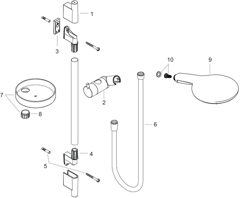 HANSGROHE Raindance Select S 150 3jet Brauseset mit Unica'S Puro Stange
