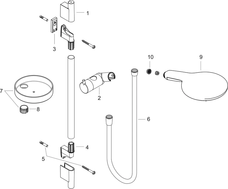 HANSGROHE Raindance Select S 150 3jet Brauseset mit Unica'S Puro Stange