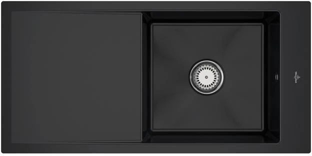 Villeroy & Boch Timeline 60 Flat Einbauspüle 965x475mm Ebony CeramicPlus reversibel