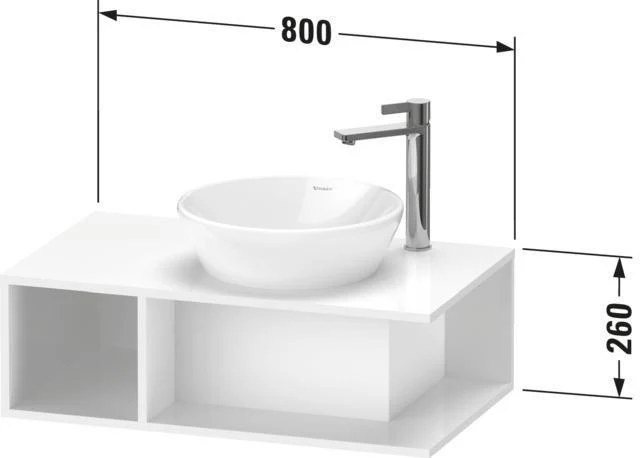 DURAVIT D-Neo WTU wandh.,1 offenes Fach l., 2