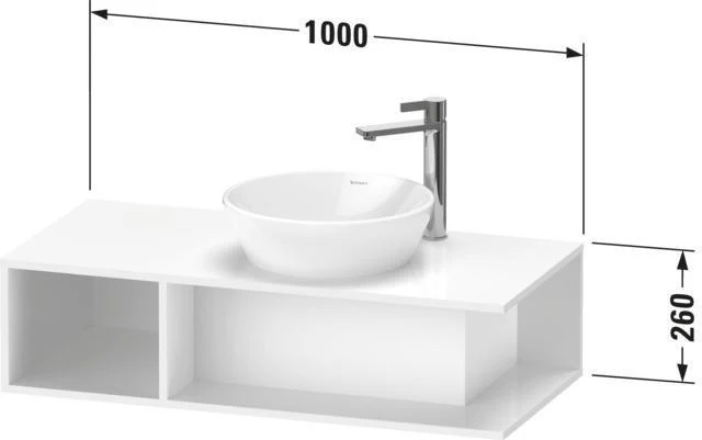 DURAVIT D-Neo WTU wandh.,1 offenes Fach l., 2