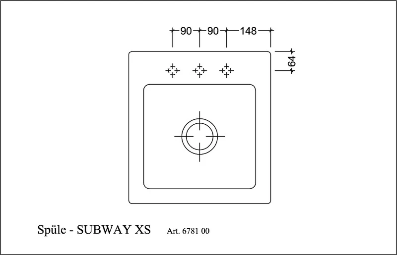 Villeroy & Boch Subway 45 XS Einbauspüle