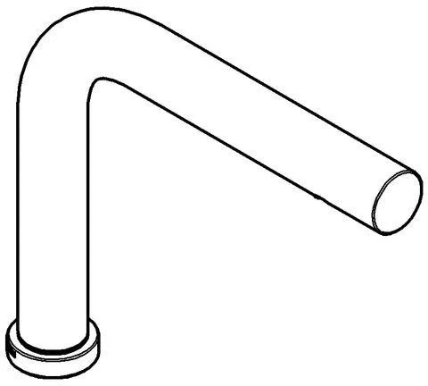 GROHE Auslauf 46629 chrom – Schwenkbarer L-Auslauf mit Mousseur