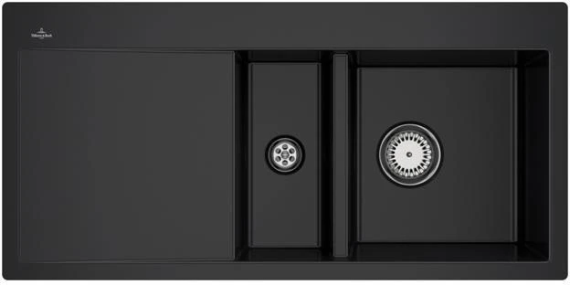Villeroy & Boch Subway 60 Flat Einbauspüle 965 mm Ebony CeramicPlus