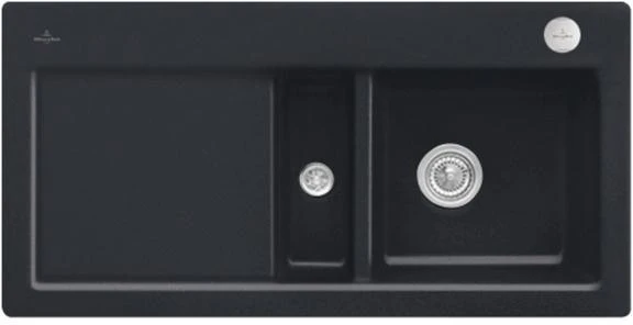 Villeroy & Boch Subway 60 Flat Einbauspüle 965 mm Ebony CeramicPlus