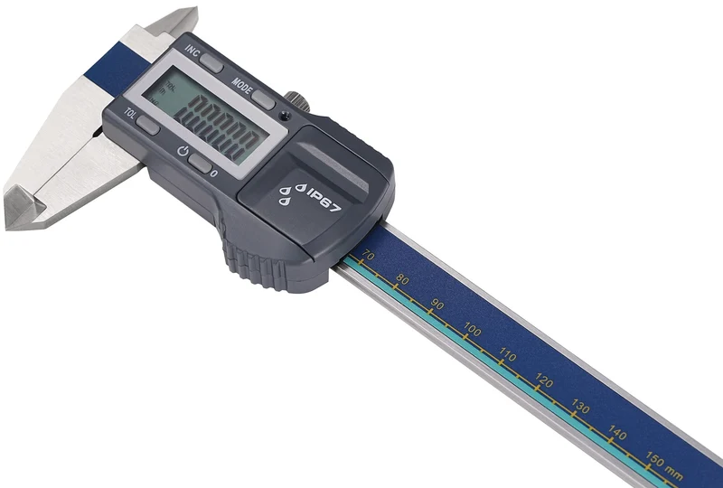 TECWERK Digitaler Messschieber DIN 862 IP67 150 mm mit Toleranzfunktion – Präzisionsmessung